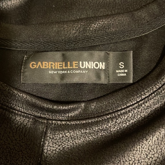 Gabrielle Union New York & company faux leather mini dress,sz.S - Picture 3 of 4